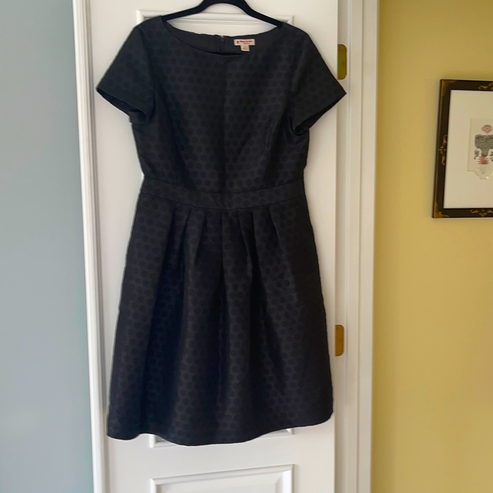 Brooks Brothers little black polka dot dress
